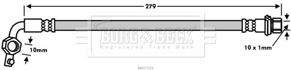 BORG & BECK Bremžu šļūtene BBH7539